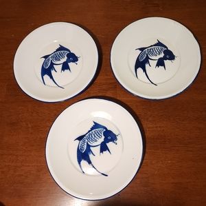CHINESE KOI METAL ENAMEL BUTTERFLY BRAND PLATES